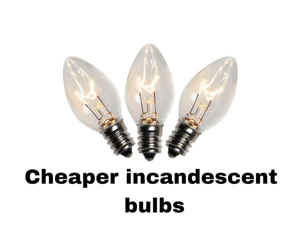 ncandescent Christmas light replacement bulbs