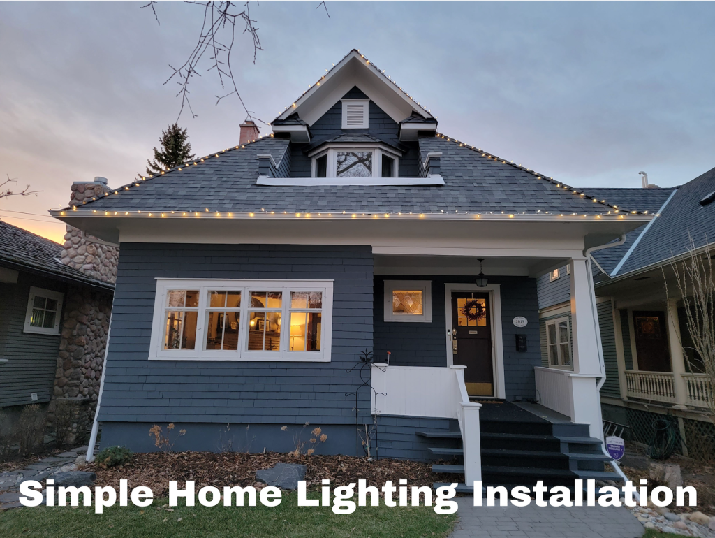 simple home holiday lighting installation